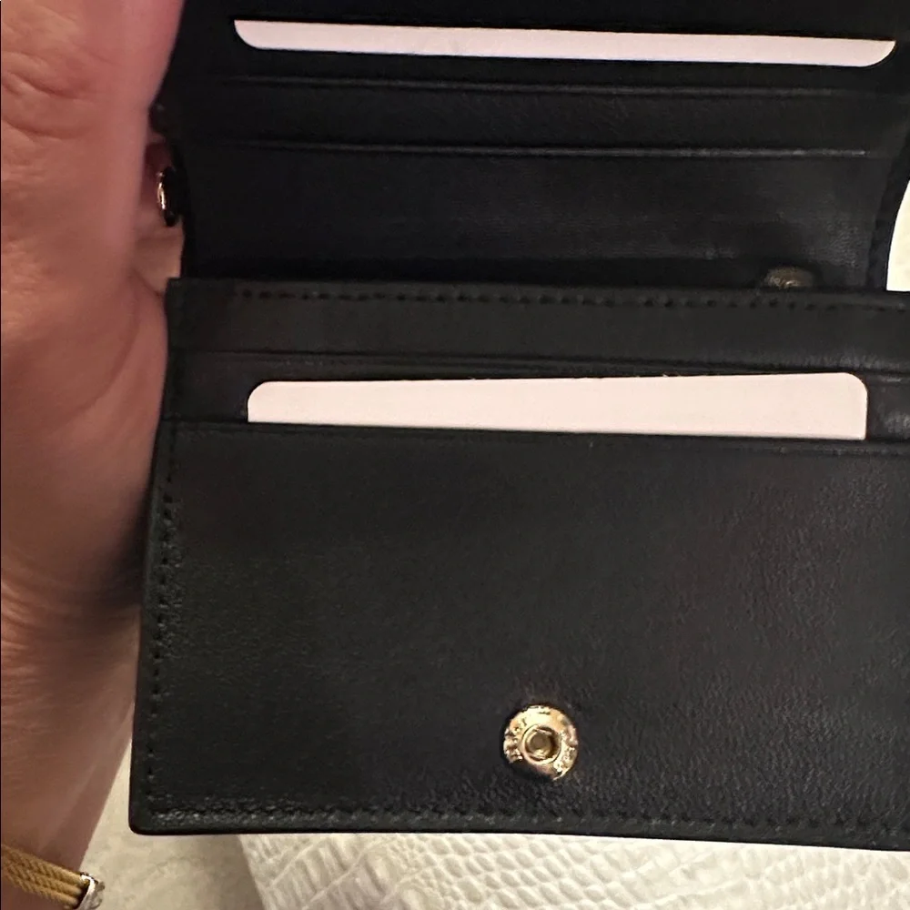Dior Shiny Black Quilted Wallet